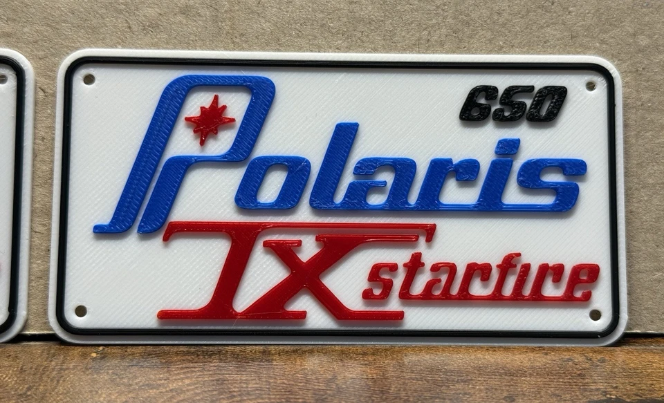 Винтажный Polaris Starfire снегоход Custom 3D туннель капот эмблема 340 440 650 - Изображение 2 из 4