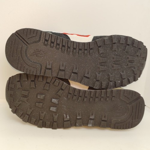 Zapatillas New Balance 574 de cuero gris y negro para niños - Talla 4 - NUEVAS - Imagen 6 de 7