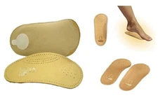 TACCO 650 3/4 Elastic Orthotic Arch Support Leather Shoe Insoles Inserts