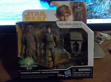 Star Wars Force Link 2.0 SOLO Chewbacca Han Solo Mimban 2-Pack 3.75" "BRAND NEW"