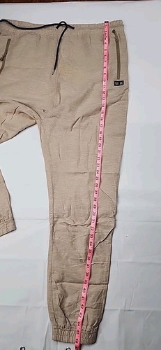 Raw Yarn Industries Jogging Pants SZ 2XL Men's Tan Linen Twill Jogger Beige - Picture 13 of 14