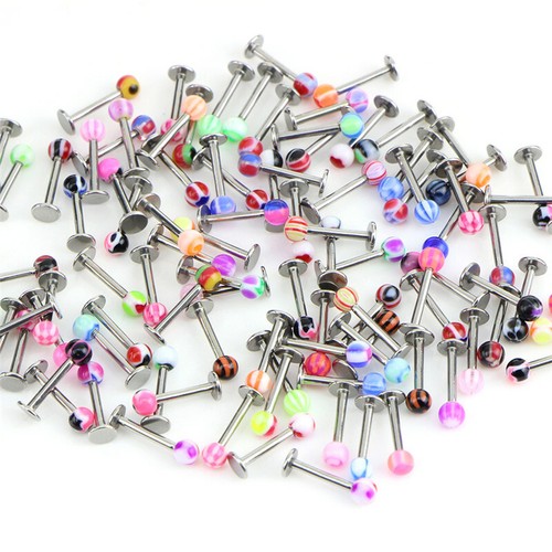 20-110X/Lots Wholesale Bulk Body Piercing Eyebrow Jewelry Belly Tongue Bar Ring - Picture 15 of 30