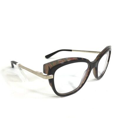 Etro Large Eyeglasses Frames ET2637 279 Black Brown Silver