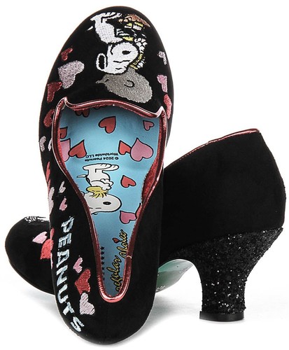 Irregular Choice Snoopy Hearths Dotted Mid Womens Heel Black Multi UK 3 - 8 - Picture 4 of 6