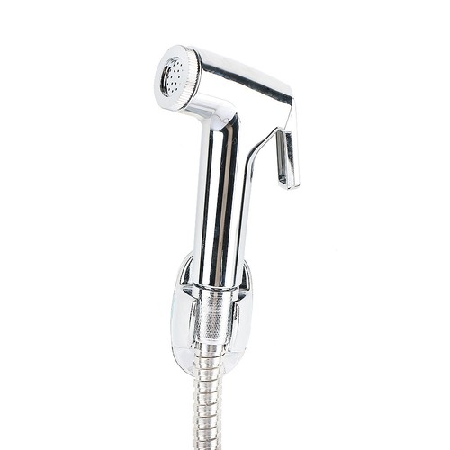 Chrome Shower Head Hose Bidet Douche Spray Tap Bathroom Toilet Hygienic - Picture 4 of 9