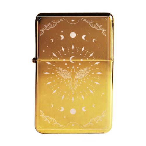 BRAND NEW - DESIGNED BRUSHED STYLED CIGARETTE PETROL LIGHTER - Astral Bird - Picture 8 of 17