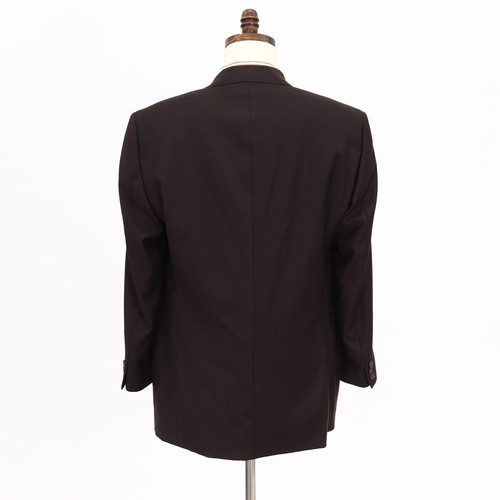 Zanetti 42R Brown Sport Coat Blazer Jacket Striped 2B Wool - Picture 7 of 11