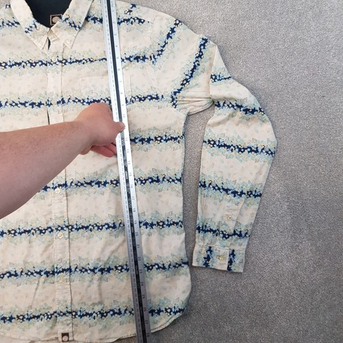 Graziosa camicia uomo verde grande bianca blu floreale casual mod anni 60 Liam Mods Ska - Foto 7 di 10