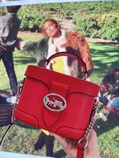 Coach Georgie Train Tricket Box Case Cossbody Bag in Red