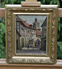 Paul Götz-Racknitz (1849-1922) Street Scene Of Rothenburg, Signed München