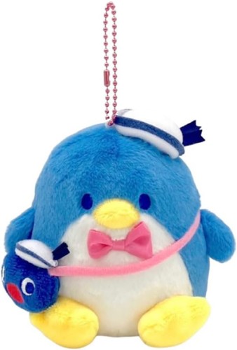 Sanrio Character Tuxedo Sam x Pingu Mascot Plush Keychain Tuxedo Sam 209962 New - Picture 8 of 13