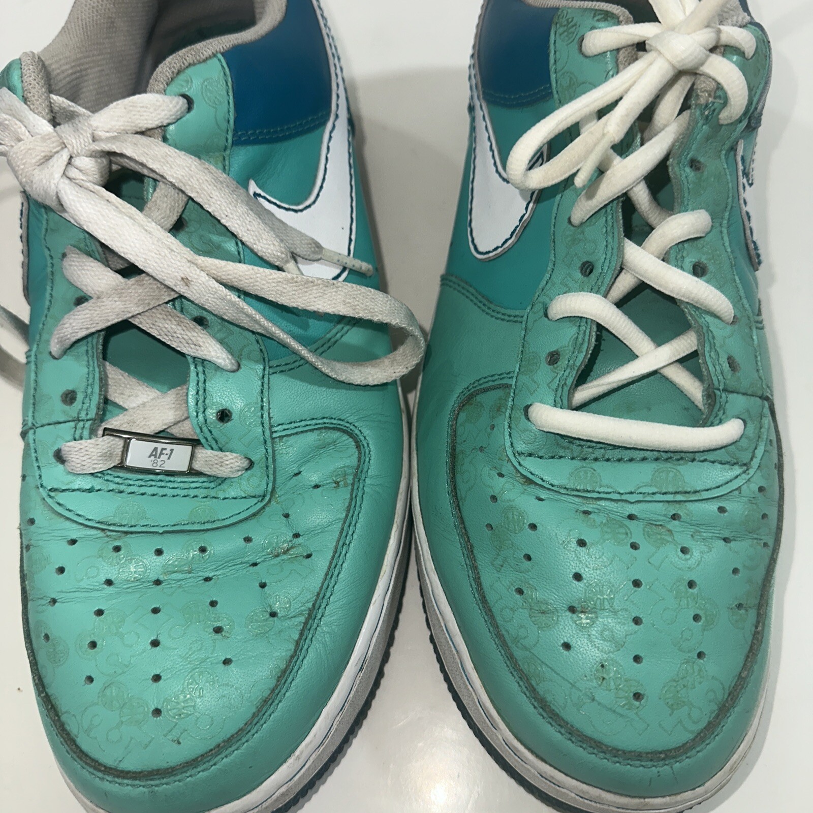 Nike Air Force One Azure/Tropical/Teal Wmn's Sz 11.5 315115-411 2006 RARE Nike Air Force One Azure/Tropical/Teal Wmn's Sz 11.5 315115-411 2006 RARE