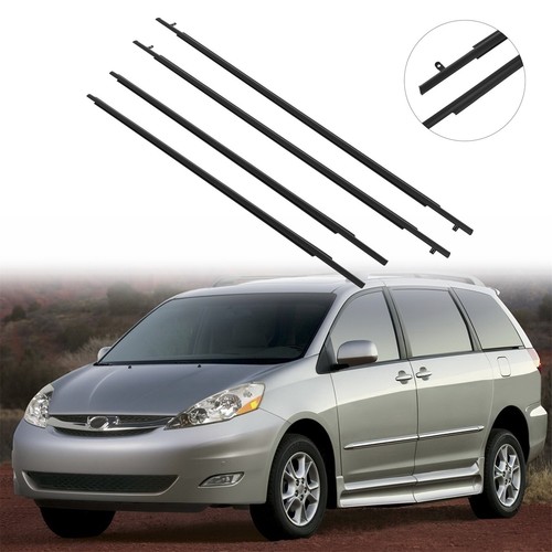 For 2003-2010 Toyota Sienna Front & Rear Door Window Belt Weatherstrip - Picture 3 of 10