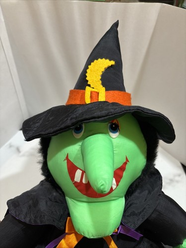 2 peluche vintage Halloween Dracula e Strega in nylon imbottito - Foto 3 di 18