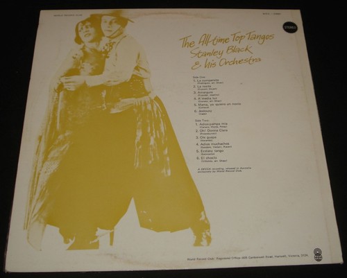 STANLEY BLACK - ALL TIME TOP TANGOS - WORLD RECORD CLUB LP - Picture 2 of 2