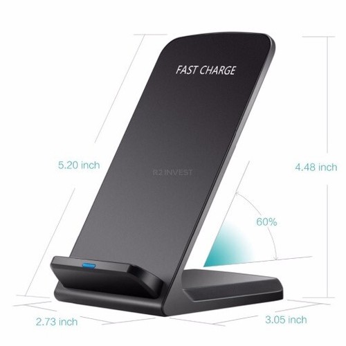 10W CARICATORE WIRELESS CARICABATTERIE QI BASE per Samsung S21 iPhone 12 XIAOMI - Zdjęcie 3 z 7
