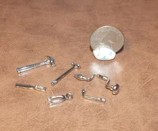 Dollhouse Miniature Silver Metal Tools Set  1:12 inch scale B188 Dollys Gallery