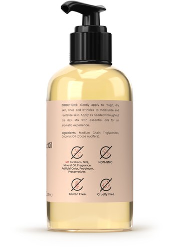 Olio di cocco frazionato | 8 fl oz | Olio idratante liquido | di Coera - Foto 2 di 7