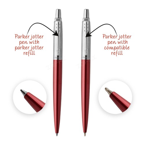 PARKER Compatible Quality 0.7mm Fine BLACK BLUE Smooth Ballpoint Refills Pack - Picture 71 of 108