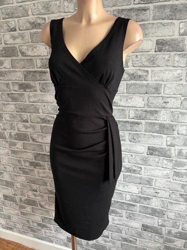 044 Plunge Pencil Figure Hugging Dress - Picture 8 of 25