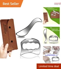 S and D Shape Stainless Steel Gua Sha Massage Tool Set for Tension Relief
