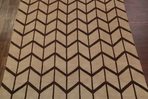 Luxury Hand-Knotted Moroccan Trellis Wool Rugs for Living Room Flooring 9x12 ft - Picture 3 of 12