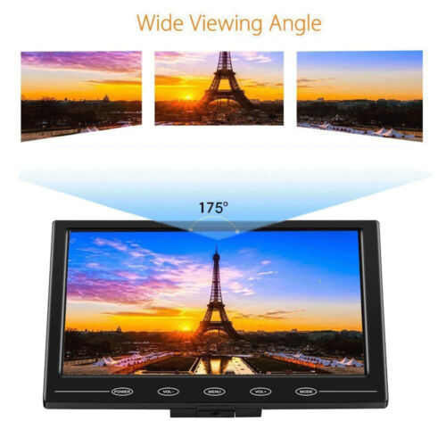 Mini 7"/9'' LCD CCTV Monitor PC Screen AV/VGA/HDMI 1080p w/Speaker for Raspberry - Picture 20 of 24