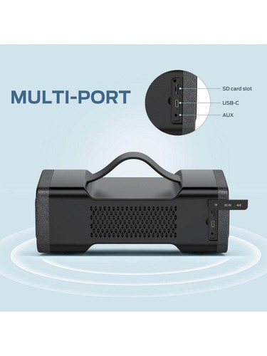 Loud 40W Bluetooth Speaker Portable Waterproof Outdoor Home Party Card/AUX - Picture 9 of 9