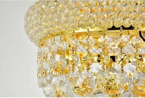 Crystal Balls Flush Mount Ceiling 3 Light Gold Bathroom Bedroom Lighting 10 in - Picture 5 of 5