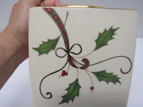 LENOX Hoilday Nouveau Porzellan Taschentuchdose Deckel Christmas Dimension Collection - Bild 3 von 4