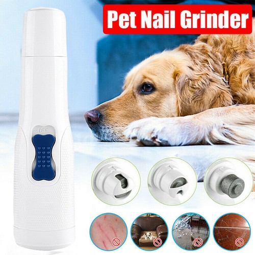 Pet Dog Cat Nail Claw Grooming Grinder Trimmer Clipper Electric Nail File Tool - Picture 1 of 11