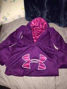 pink and purple under armour hoodie