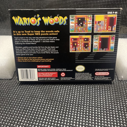 Wario’s Woods �� * Snes Box Only * Super Nintendo OVP - Bild 2 von 6