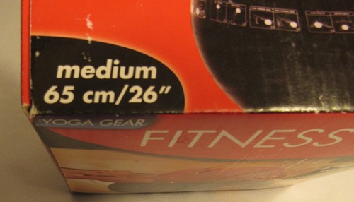 Yoga Gear Pure Fitness Ball, Übungen auf Ball gedruckt 65cm/26" schwarz, versiegelter Ball - Bild 5 von 8