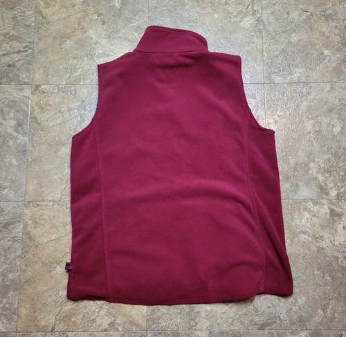 Woolrich Fleece Vest Womens Large L Ruby Red Full Zip Mock Neck Outdoor - Picture 2 of 12