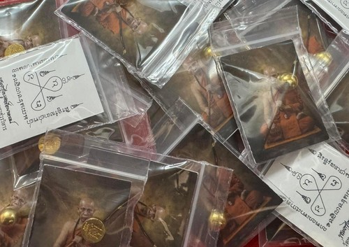 Most Famous Thai Amulet Jindamani Ring Setting Wat Hong  Luang Por Somboon - Bild 2 von 2