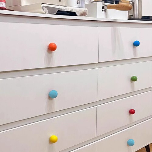 6-16x Round Multicoloured Ceramic Knob Door Handle Cupboard Cabinet Drawer Pulls - Picture 21 of 243