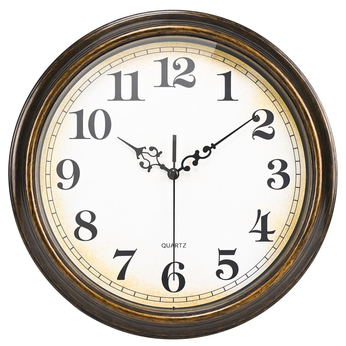 Wall Clock Battery Operated Silent Non-Ticking Vintage Wall Clocks