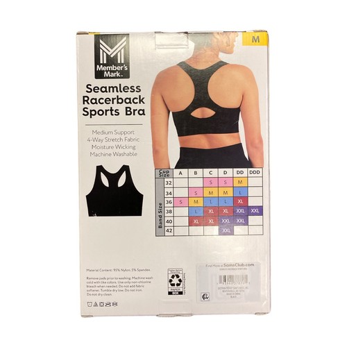 Member's Mark Women's Seamless Racerback Medium Support Sports Bra - Picture 2 of 12