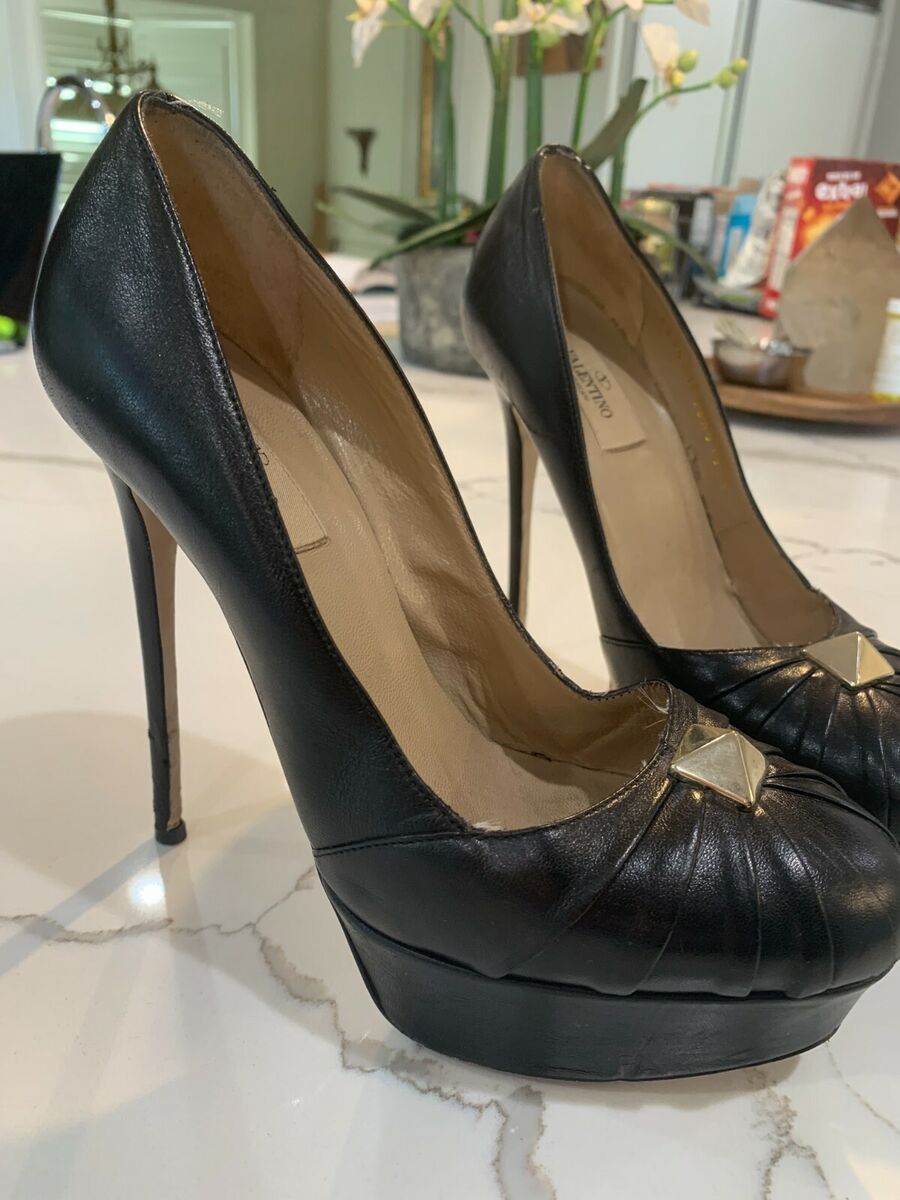 Valentino Rockstud Platform Closed Toe Heels