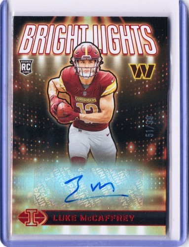 2024 Panini Illusions - Bright Lights Signatures Luke McCaffrey #BLS-LMY Red /99 - Bild 1 von 2