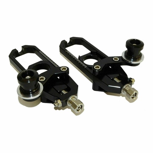Black Rear Chain Adjuster Tensioner Swingarm Spools For KAWASAKI ZX10R 2011-2015 - Picture 5 of 8