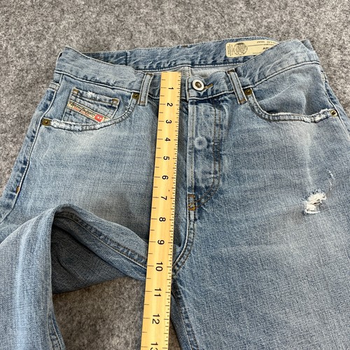 Diesel Womens Distressed Cropped Jeans Ankle Fit Straight Stretch Blue Aryel W26 - Picture 6 of 19