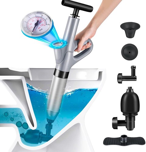 5 in 1 Toiletten Pömpel Abflussreiniger Pumpe Hochdruck Pressluft Rohrreiniger - Bild 16 von 18