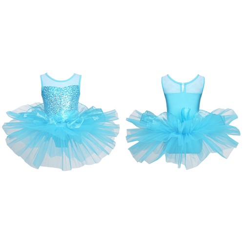 UK Girls Ballet Dress Gymnastic Leotard Skating Tutu Ballerina Dresses Dancewear - Picture 5 of 113