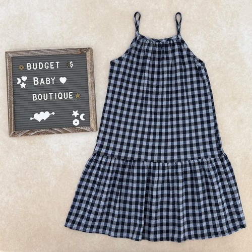 ZARA Navy Check Sleeveless Dress Size 6Y - Picture 3 of 3