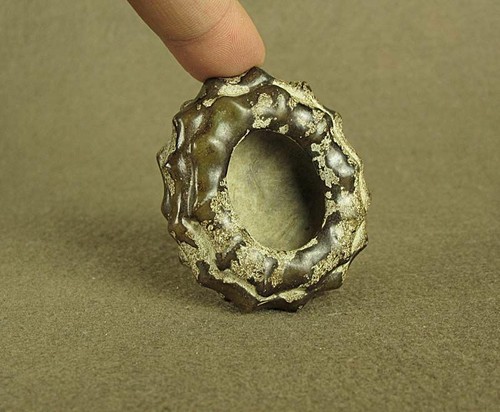 Han Dynasty Chinese Old Antique Jade Hand Carved Bamboo Patterns Brush Washer - Picture 4 of 6