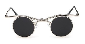 Vintage-Retro-Mirror-Round-Sun-Glasses-Metal-Goggles-Steampunk-Punk-Sunglasses