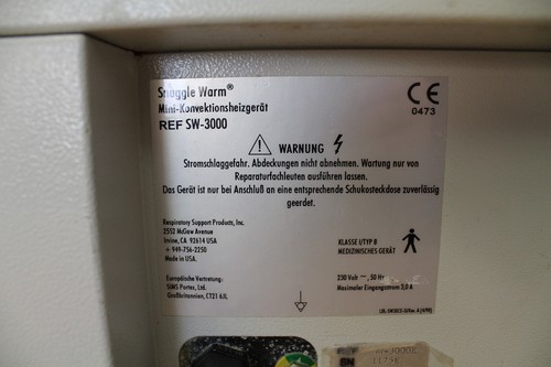 RSP RFF-SW 3000 Snuggle Warm Mini Konvektionsheizgerät Patientenwärmesystem - Picture 8 of 9