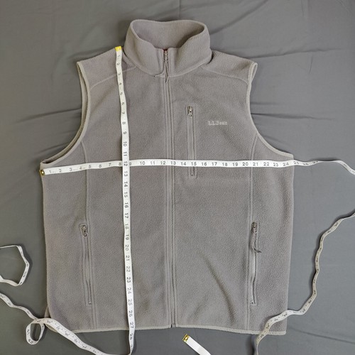 Chaleco polar reciclado LL Bean Polartec para hombre XL gris cremallera completa capas exteriores - Imagen 2 de 8